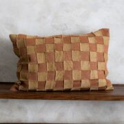 Cojín bicolor lino entrecruzado