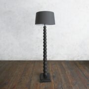 Lámpara bolas de madera negras